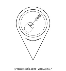 Map Pointer Usb Mouse Icon