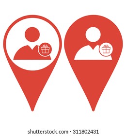 Map pointer. User icon vector present. Vector illustration EPS
