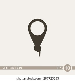 Map pointer vector icon.