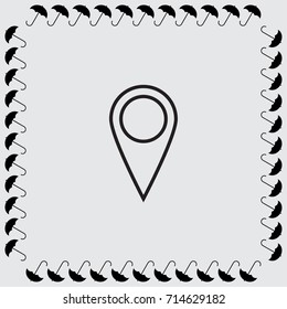 Map pointer vector icon