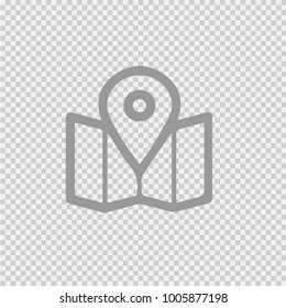 Map pointer vector icon eps10. Simple isolated pictogram.