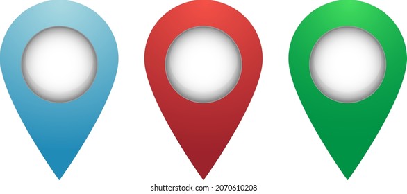 Map pointer - vector icon, flat design. Location logo