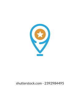Map pointer - vector icon, flat design