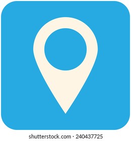 Map pointer, vector icon flat design