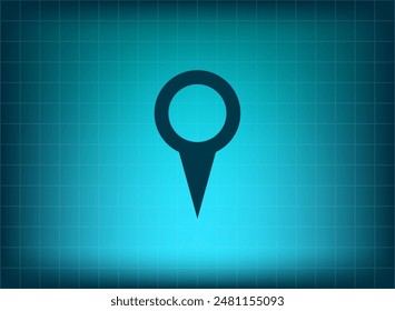 Map pointer - vector icon, flat design