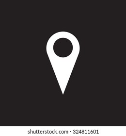Map pointer - vector icon, flat design