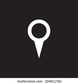 Map pointer - vector icon, flat design