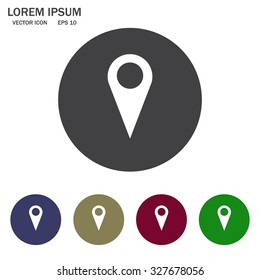 Map pointer - vector icon, flat design