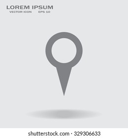 Map pointer - vector icon, flat design
