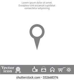 Map pointer - vector icon, flat design