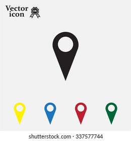 Map pointer - vector icon, flat design