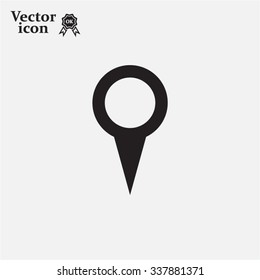 Map pointer - vector icon, flat design