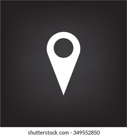 Map pointer - vector icon, flat design