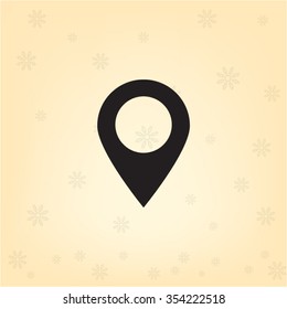 Map pointer - vector icon, flat design