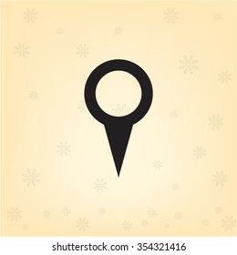 Map pointer - vector icon, flat design