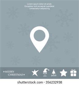 Map pointer - vector icon, flat design