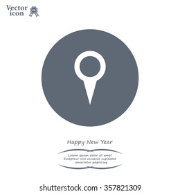 Map pointer - vector icon, flat design