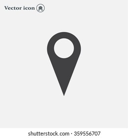 Map pointer - vector icon, flat design