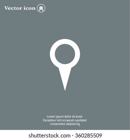 Map pointer - vector icon, flat design