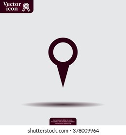 Map pointer - vector icon, flat design