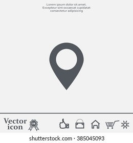 Map pointer - vector icon, flat design