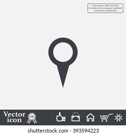 Map pointer - vector icon, flat design