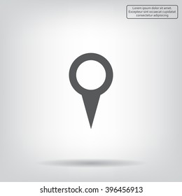 Map pointer - vector icon, flat design