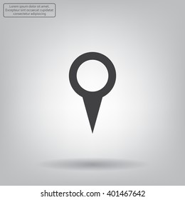 Map pointer - vector icon, flat design
