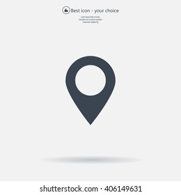 Map pointer - vector icon, flat design