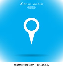 Map pointer - vector icon, flat design