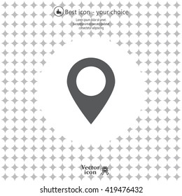 Map pointer - vector icon, flat design