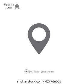 Map pointer - vector icon, flat design