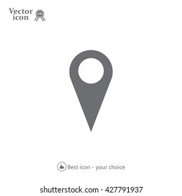 Map pointer - vector icon, flat design