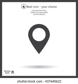 Map pointer - vector icon, flat design
