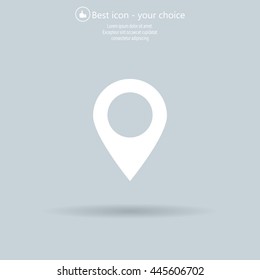 Map pointer - vector icon, flat design