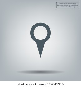 Map pointer - vector icon, flat design