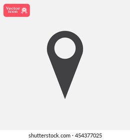 Map pointer - vector icon, flat design