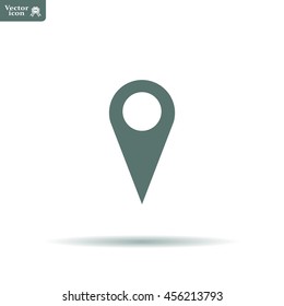 Map pointer - vector icon, flat design