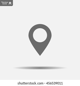 Map pointer - vector icon, flat design