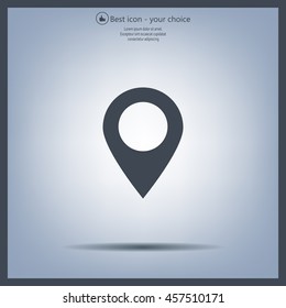 Map pointer - vector icon, flat design