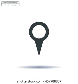 Map pointer - vector icon, flat design