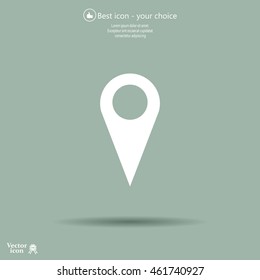Map pointer - vector icon, flat design