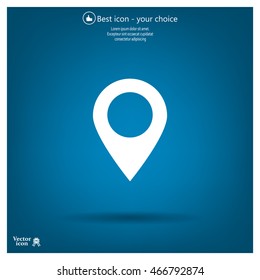 Map pointer - vector icon, flat design