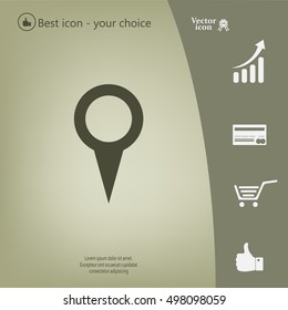 Map pointer - vector icon, flat design