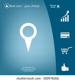 Map pointer - vector icon, flat design