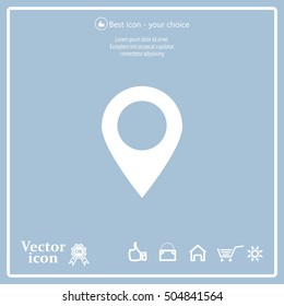 Map pointer - vector icon, flat design