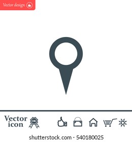 Map pointer - vector icon, flat design
