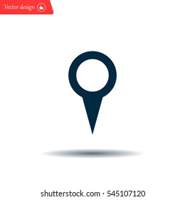 Map pointer - vector icon, flat design