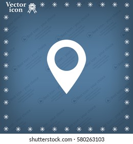 Map pointer - vector icon, flat design