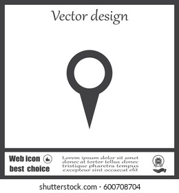 Map pointer - vector icon, flat design